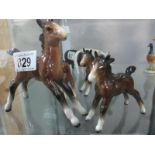 4 Beswick horse foals