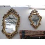 2 ornate gilt framed mirrors