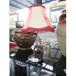 A retro table lamp