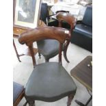 A pair of Victorian bedroom chairs