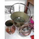 A brass jam pan,