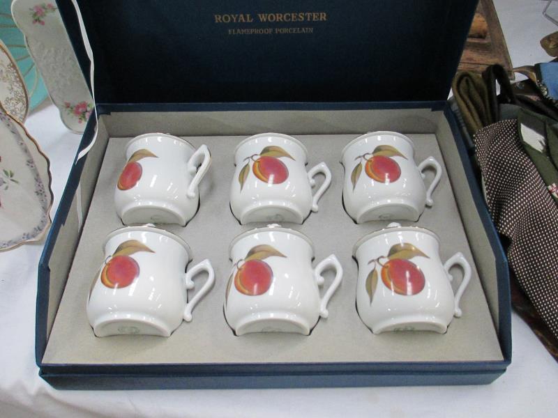 A boxed set of Royal Worcester items