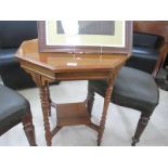 A good mahogany octagonal side table