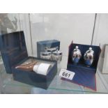 A boxed pair of Royal Worcester egg coddlers etc.