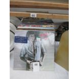 A collection of LP records including Barry Manilow