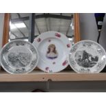 Two collectors plates from Luxembourg and a Czech cabinet plate