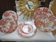 5 Crown Derby plates