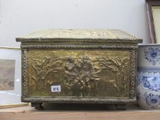 A brass box