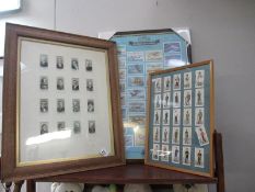 3 good framed sets of cigarette cards