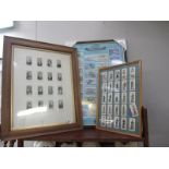 3 good framed sets of cigarette cards