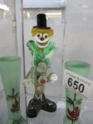 A Murano glass clown