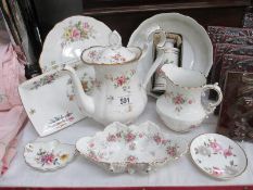 A quantity of china and pottery including Aynsley Grotto Rose