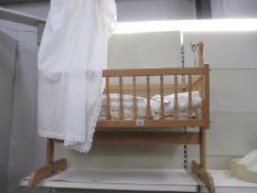 A wooden crib