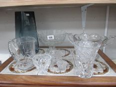 A quantity of crystal and glass items