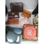 A quantity of vintage purses, dressing table items etc.