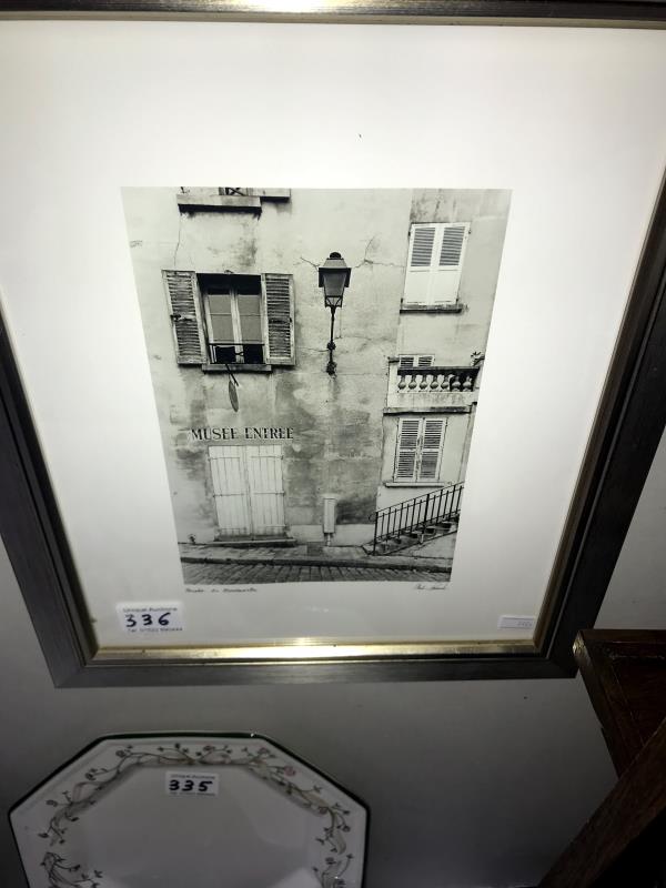 2 framed and glazed prints 'Moulin Rouge' and 'Musee Du Montmartre' together with a picture of a - Image 2 of 4