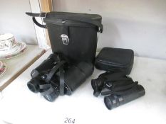 2 sets of binoculars and cases (Paragon and Pathescope)