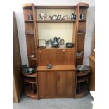 A 1970's 3 piece teak wall unit.