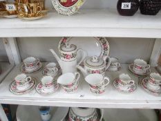 A Royal Worcester 'Royal garden' porcelain tea/coffee set