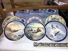 A quantity of Wedgwood collectors plates including aircraft