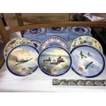 A quantity of Wedgwood collectors plates including aircraft