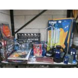 A good lot of Dr Who items including annual from 1977, 1978 and 1965, a Dr Who Neon light,