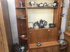 A large quantity of silver plate and glass items.