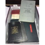 A 1950's Royal Air Force flying log book etc., including air crew flying log book.