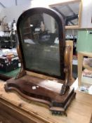 A Victorian mahogany dressing table/toilet mirror