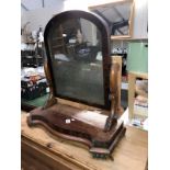 A Victorian mahogany dressing table/toilet mirror