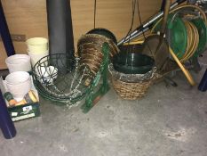 A large quantity of gardening items