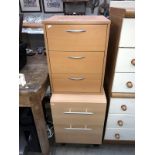 2 modern bedside chest of drawers