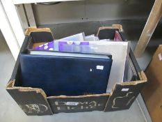 A box of albums/coin holder sheets etc.