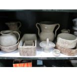 A quantity of Hillstonia pottery