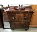 A Victorian mahogany 2 drawer chest