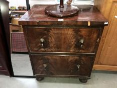 A Victorian mahogany 2 drawer chest