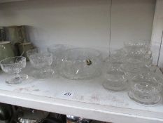 An Edinburgh crystal fruit bowl and 2 sets of footed dessert bowls