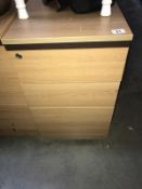 A 3 drawer office chest