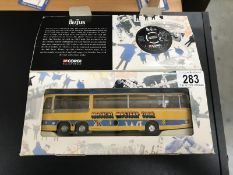 The Beatles collection boxed Corgi classic, Bedford van, Magical Mystery tour bus.