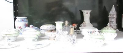 A quantity of trinket pots, scent bottles etc.