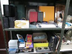 2 shelves of office items etc.