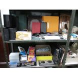 2 shelves of office items etc.