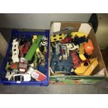2 boxes of Playworn Dinky's etc.