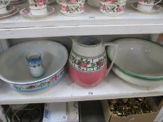 2 Victorian basins (bowls) and a jug etc.