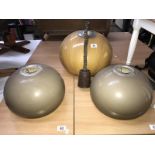 3 retro Eames lampshades