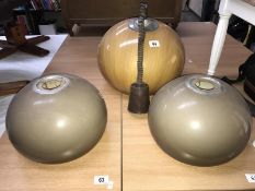 3 retro Eames lampshades