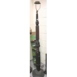 A good Edwardian mahogany floor standing standard lamp.