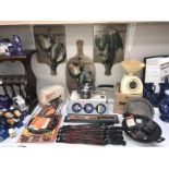 A mixed lot of kitchenalia including vintage Salter scales,
