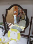 A Peerart high quality darkwood stained dressing table mirror