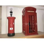 A novelty telephone box,